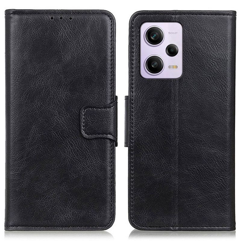 Capa Flip Para Xiaomi Redmi Note 12 Pro Fecho De Couro Estilo Reversível