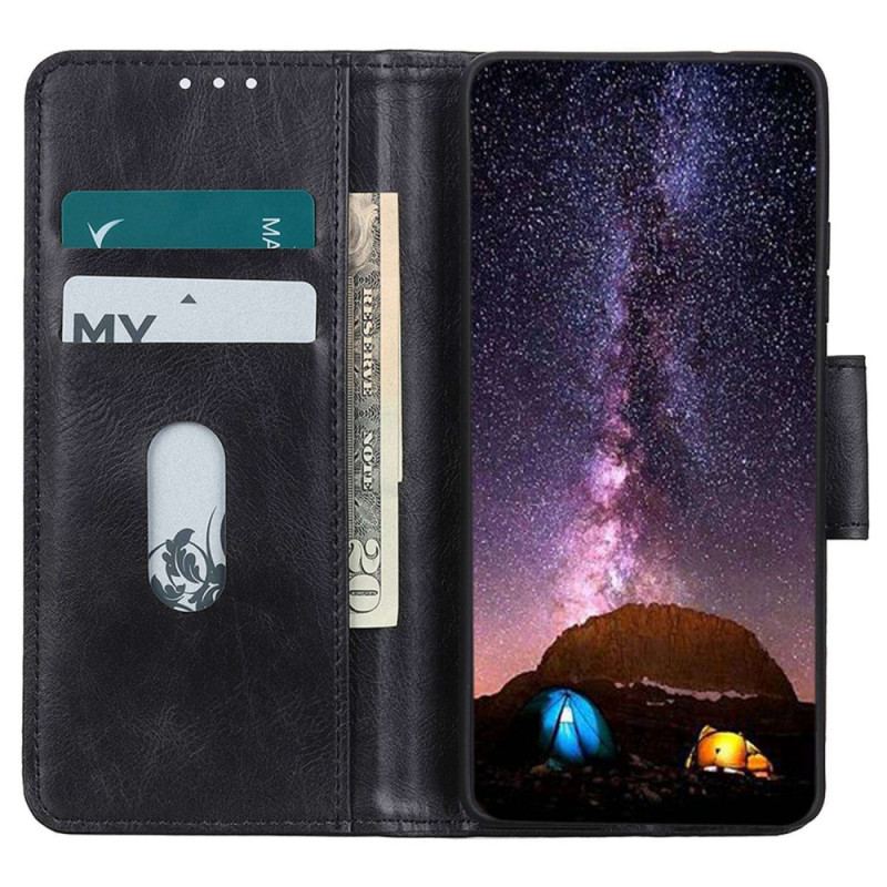 Capa Flip Para Xiaomi Redmi Note 12 Pro Fecho De Couro Estilo Reversível