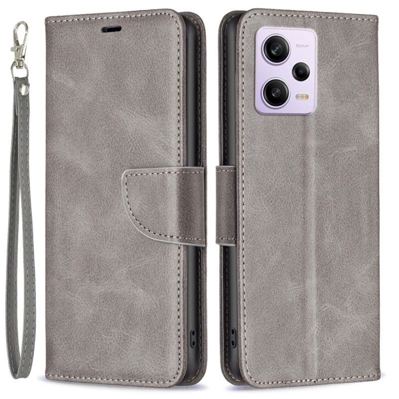 Capa Flip Para Xiaomi Redmi Note 12 Pro Fecho Oblíquo