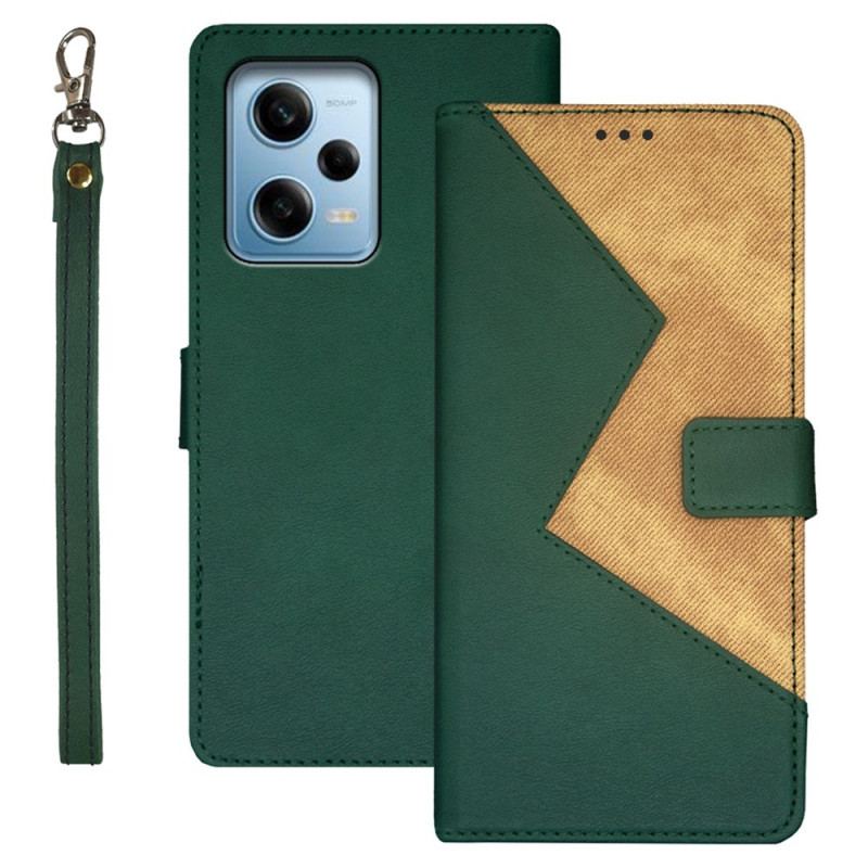 Capa Flip Para Xiaomi Redmi Note 12 Pro Idewei Bicolor