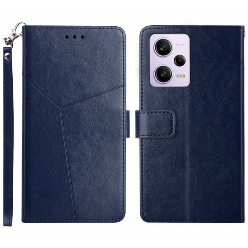 Capa Folio Para Xiaomi Redmi Note 12 Pro De Cordão Design Y Strappy