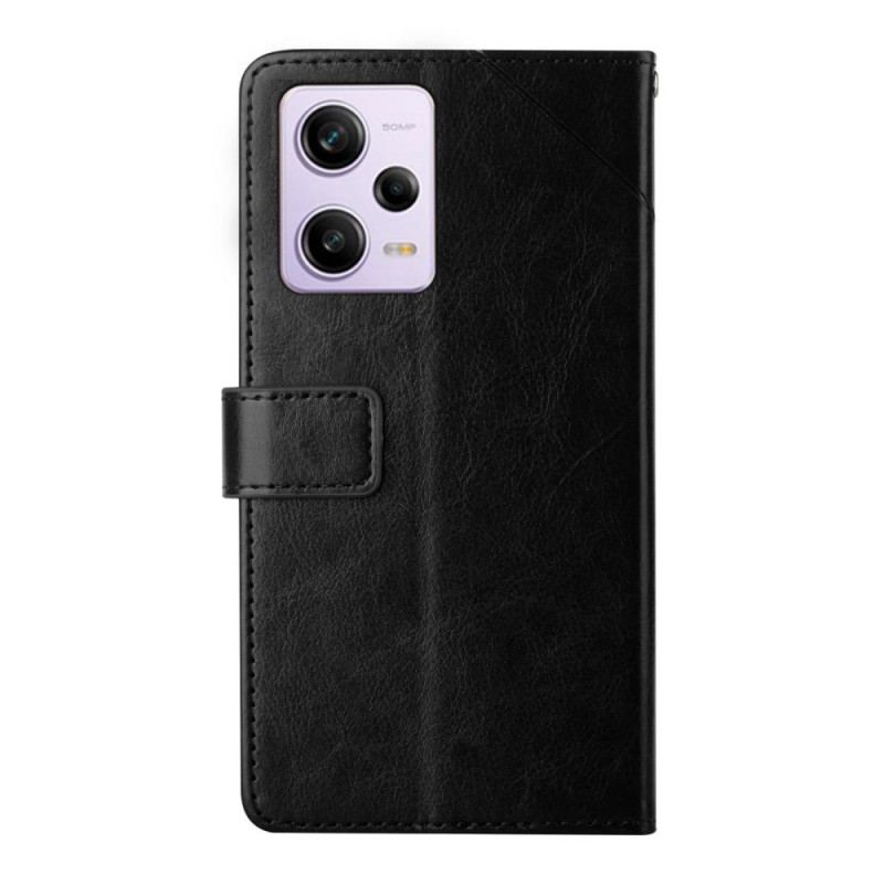 Capa Folio Para Xiaomi Redmi Note 12 Pro De Cordão Design Y Strappy