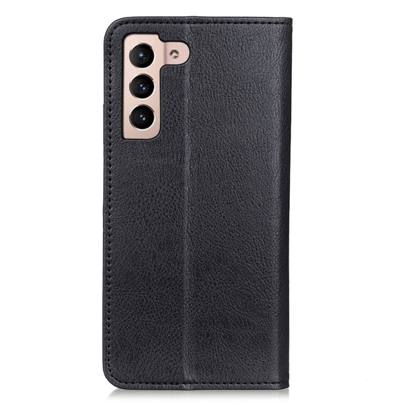 Capa De Celular Para Samsung Galaxy S23 5G Flip Couro Rachado De Lichia