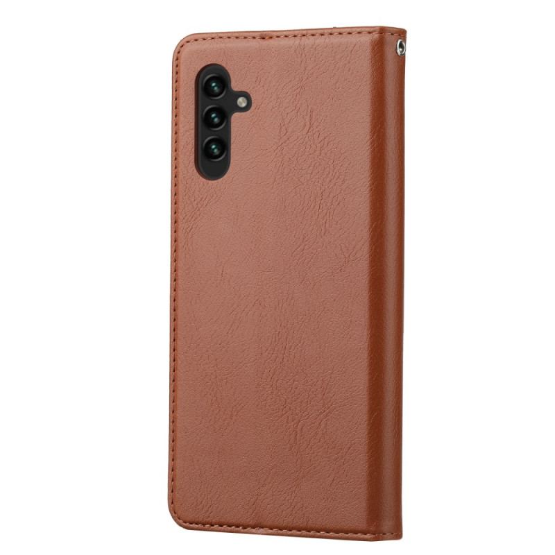 Capa De Celular Para Samsung Galaxy S23 5G Flip Titular De Cartão De Couro Sintético