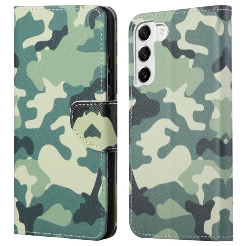 Capa De Couro Para Samsung Galaxy S23 5G Camuflar