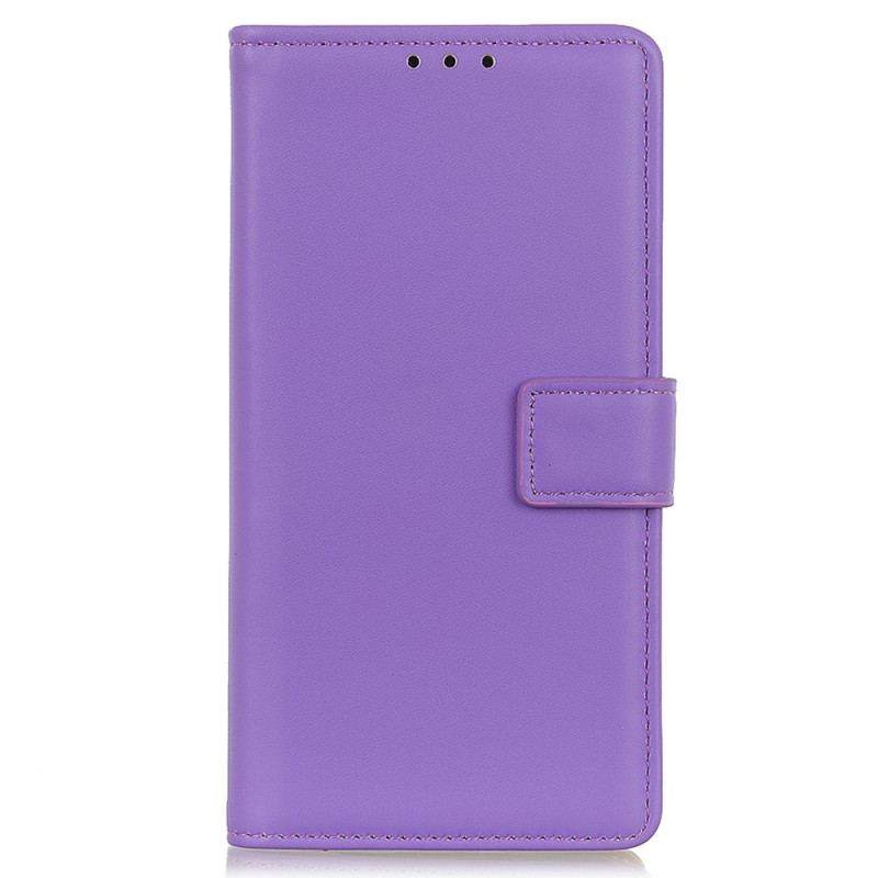 Capa De Couro Para Samsung Galaxy S23 5G Estilo De Couro