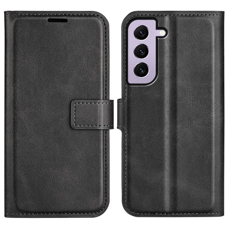 Capa De Couro Para Samsung Galaxy S23 5G Estilo Cor De Couro