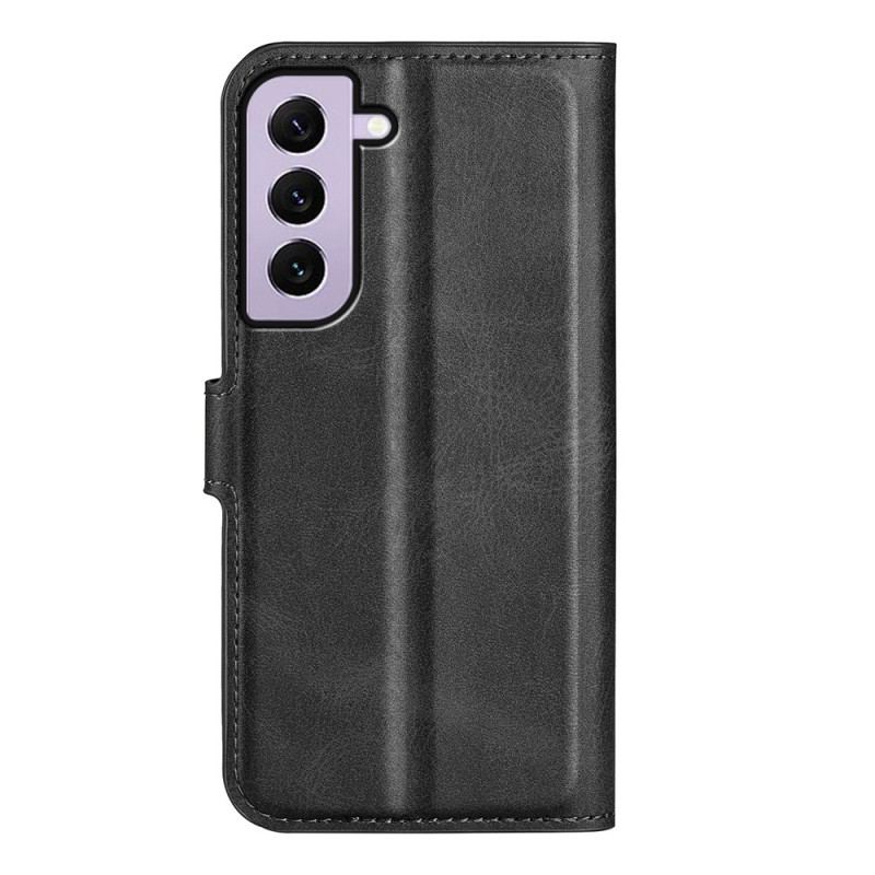 Capa De Couro Para Samsung Galaxy S23 5G Estilo Cor De Couro