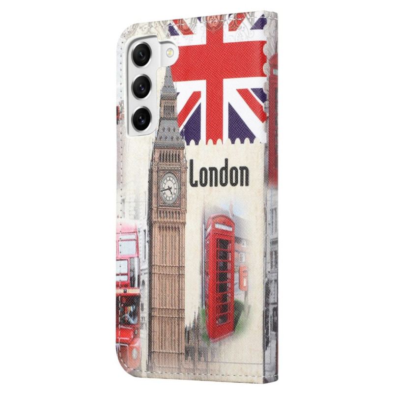 Capa De Couro Para Samsung Galaxy S23 5G Londres