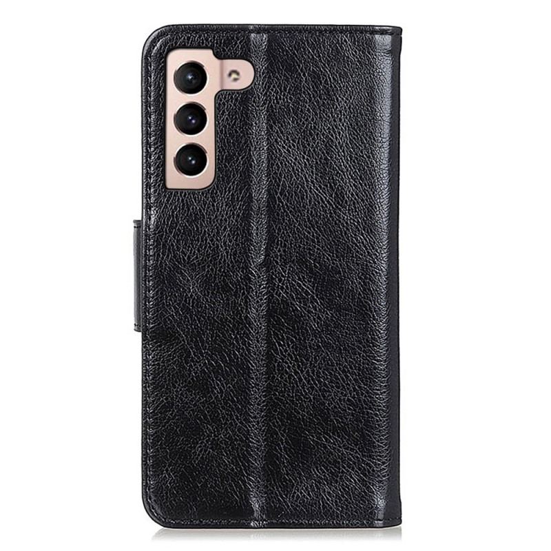 Capa De Couro Para Samsung Galaxy S23 5G Couro Napa Rachado