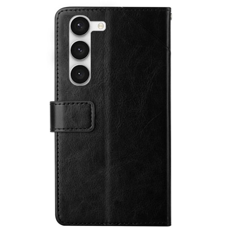 Capa Flip Para Samsung Galaxy S23 5G De Cordão Design Y Strappy