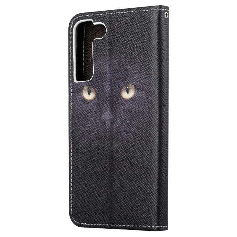 Capa Flip Para Samsung Galaxy S23 5G De Cordão Gato Tanga