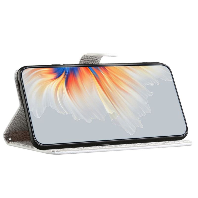 Capa Flip Para Samsung Galaxy S23 5G De Cordão Gatos Na Árvore Tanga