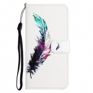 Capa Flip Para Samsung Galaxy S23 5G De Cordão Pena Com Cordão