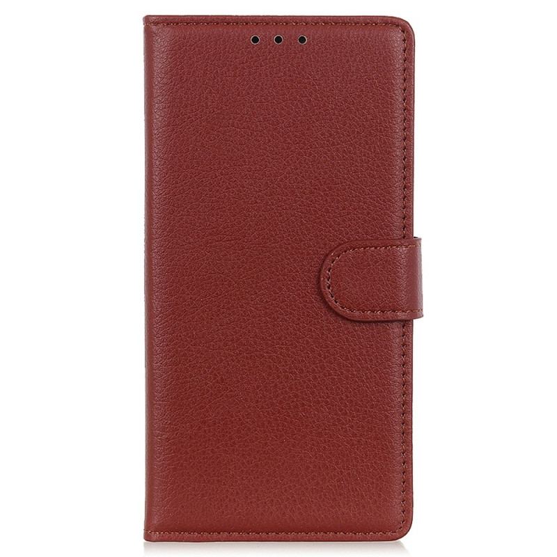 Capa Flip Para Samsung Galaxy S23 5G Couro Falso Tradicional