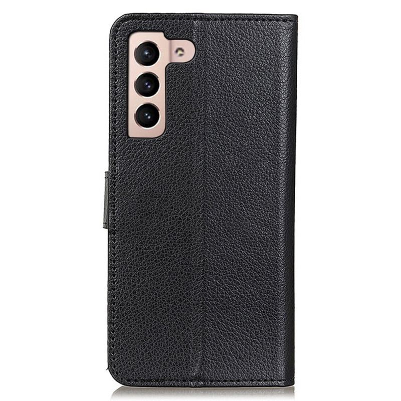 Capa Flip Para Samsung Galaxy S23 5G Couro Falso Tradicional