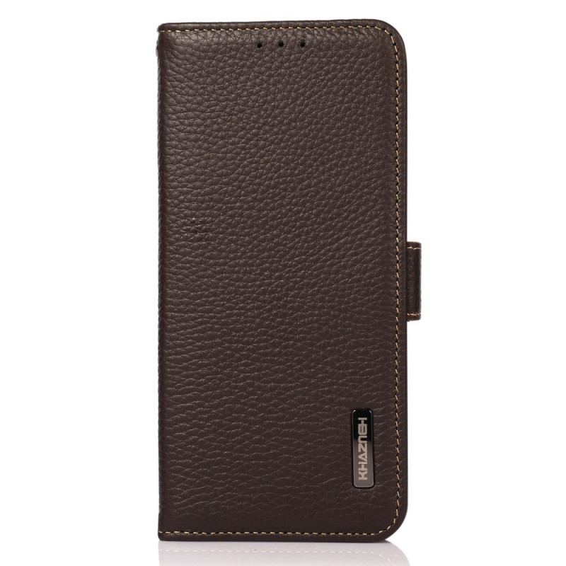 Capa Flip Para Samsung Galaxy S23 5G Couro De Lichia Khazneh Rfid