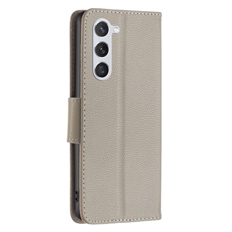 Capa Flip Para Samsung Galaxy S23 5G Fecho Oblíquo De Lichia