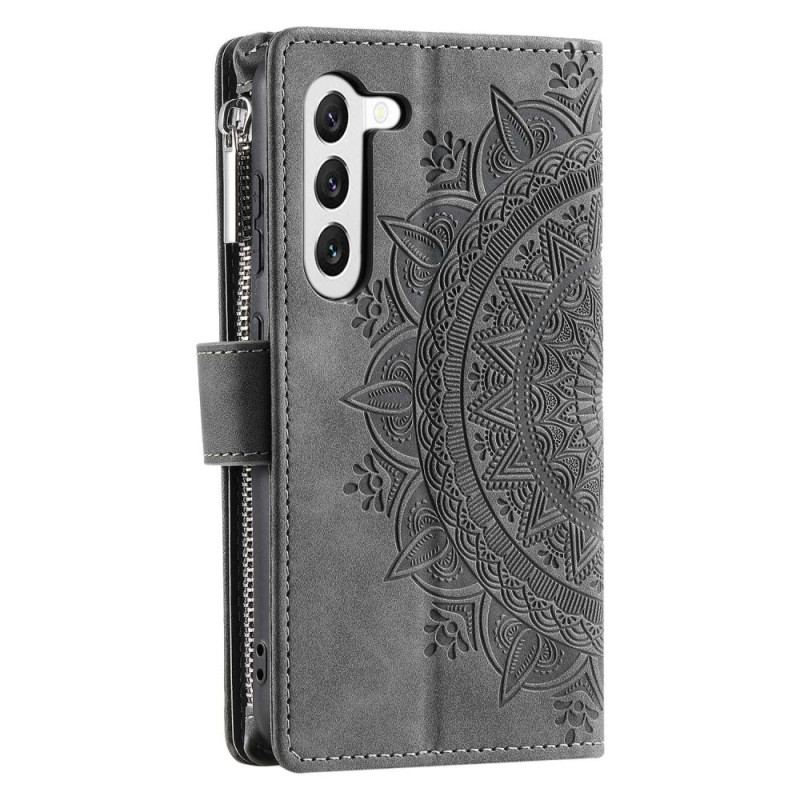 Capa Flip Para Samsung Galaxy S23 5G Mandala Multifuncional