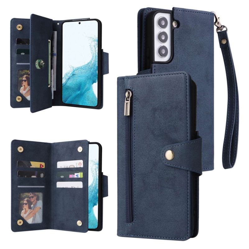 Capa Flip Para Samsung Galaxy S23 5G Multi-cartões E Carteira