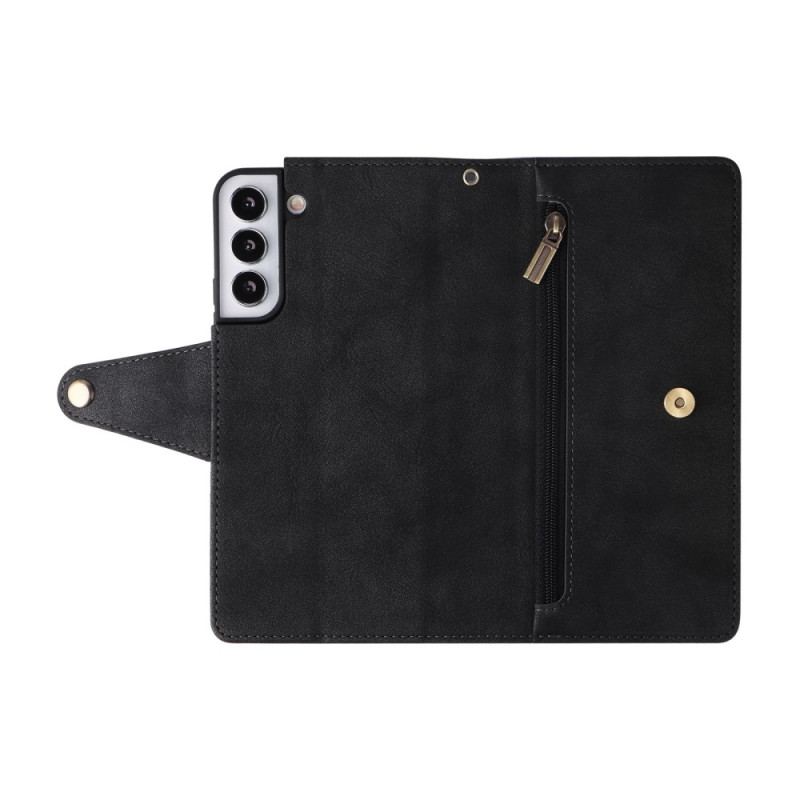 Capa Flip Para Samsung Galaxy S23 5G Multi-cartões E Carteira