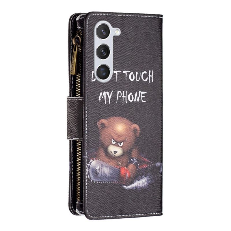 Capa Flip Para Samsung Galaxy S23 5G Capa Tipo Carteira Carteira De Urso