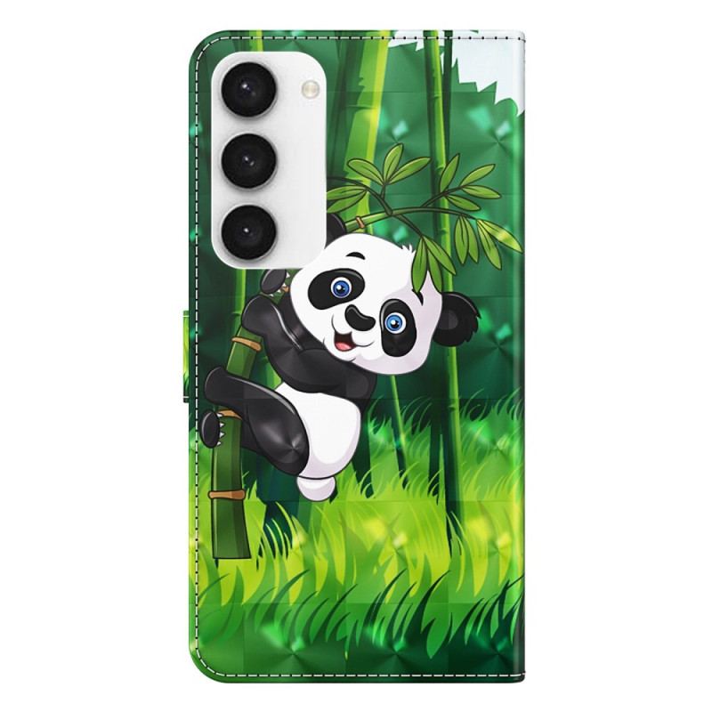 Capa Folio Para Samsung Galaxy S23 5G Bambu Panda