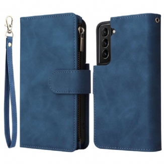 Capa Folio Para Samsung Galaxy S23 5G Com Bolsa De Zíper