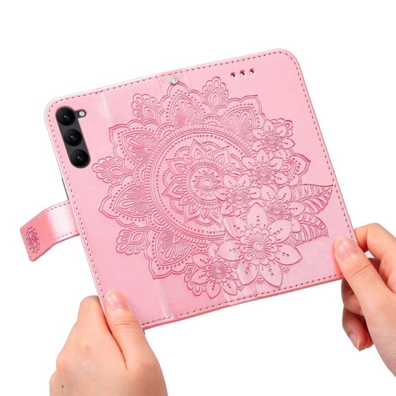 Capa Folio Para Samsung Galaxy S23 5G De Cordão Mandala Strappy