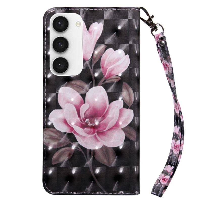 Capa Folio Para Samsung Galaxy S23 5G De Cordão Strappy Floral