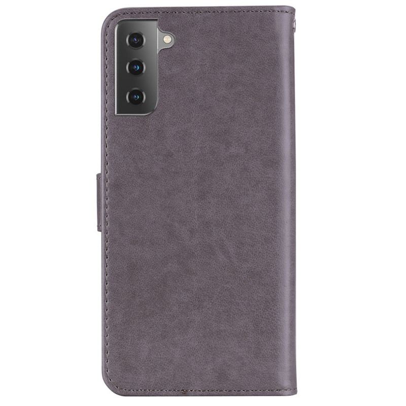 Capa Folio Para Samsung Galaxy S23 5G Coruja Mandala E Cordão