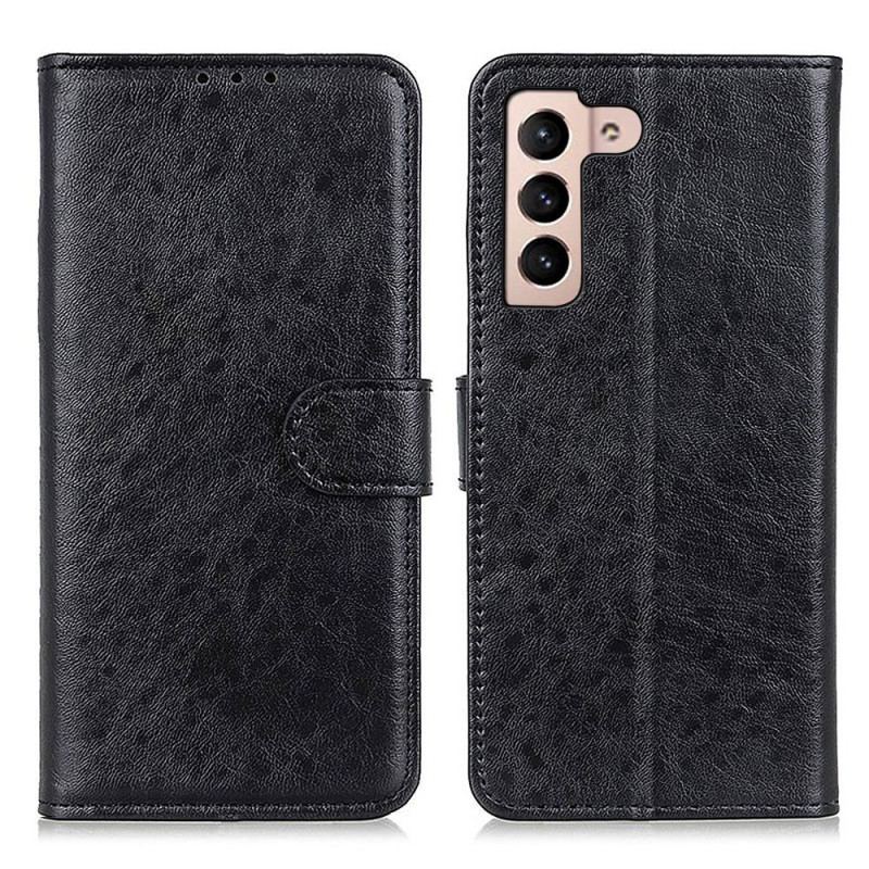 Capa Folio Para Samsung Galaxy S23 5G Couro Sintético Texturizado