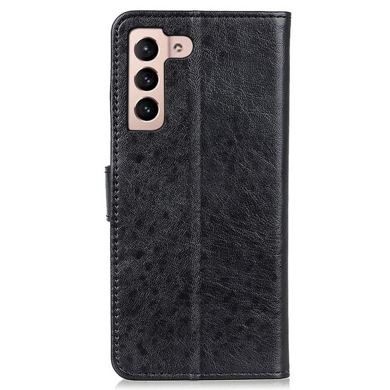 Capa Folio Para Samsung Galaxy S23 5G Couro Sintético Texturizado