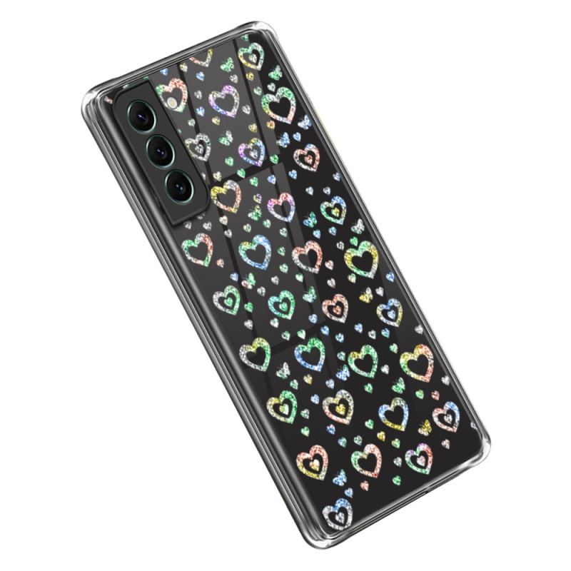 Capa Para Samsung Galaxy S23 5G Estrelas / Corações Transparentes