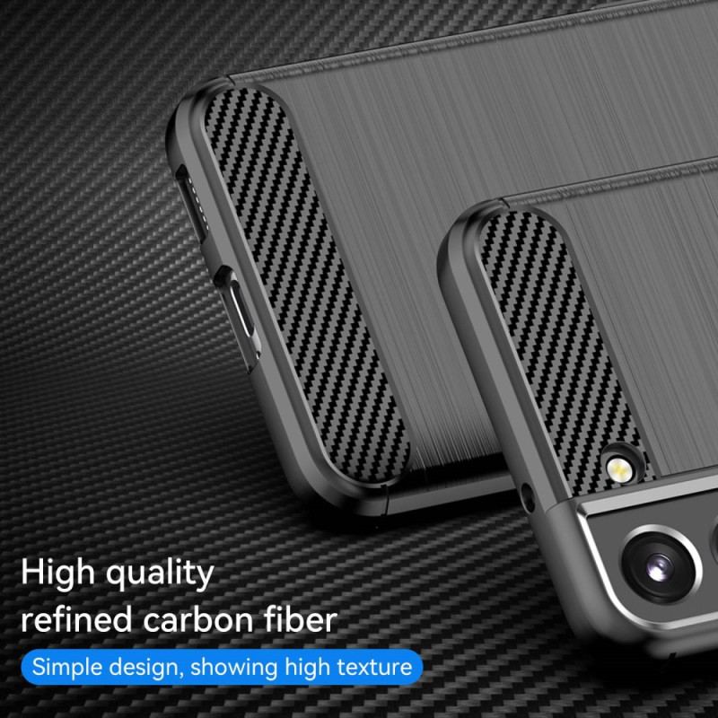 Capa Para Samsung Galaxy S23 5G Fibra De Carbono Escovada