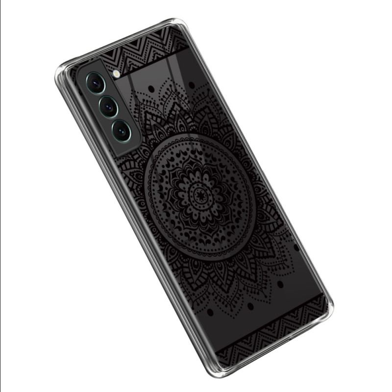 Capa Para Samsung Galaxy S23 5G Mandala Preta Sem Costura