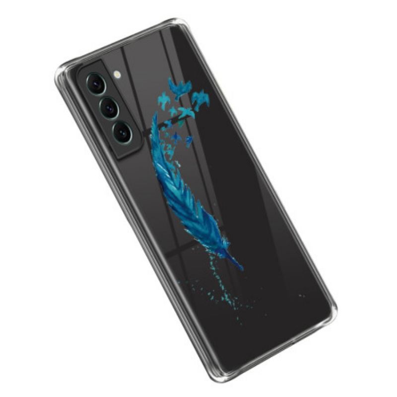 Capa Para Samsung Galaxy S23 5G Pena Azul Transparente