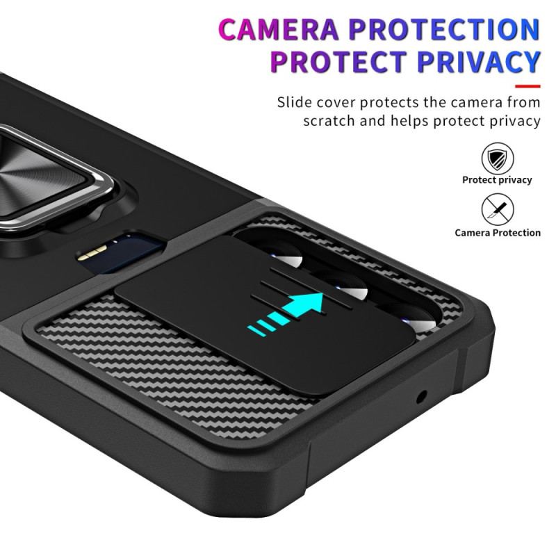 Capa Para Samsung Galaxy S23 5G Suporte E Suporte Para Cartão Protetor De Lente