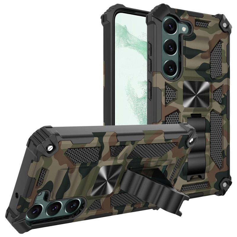 Capa Para Samsung Galaxy S23 5G Suporte Removível De Camuflagem