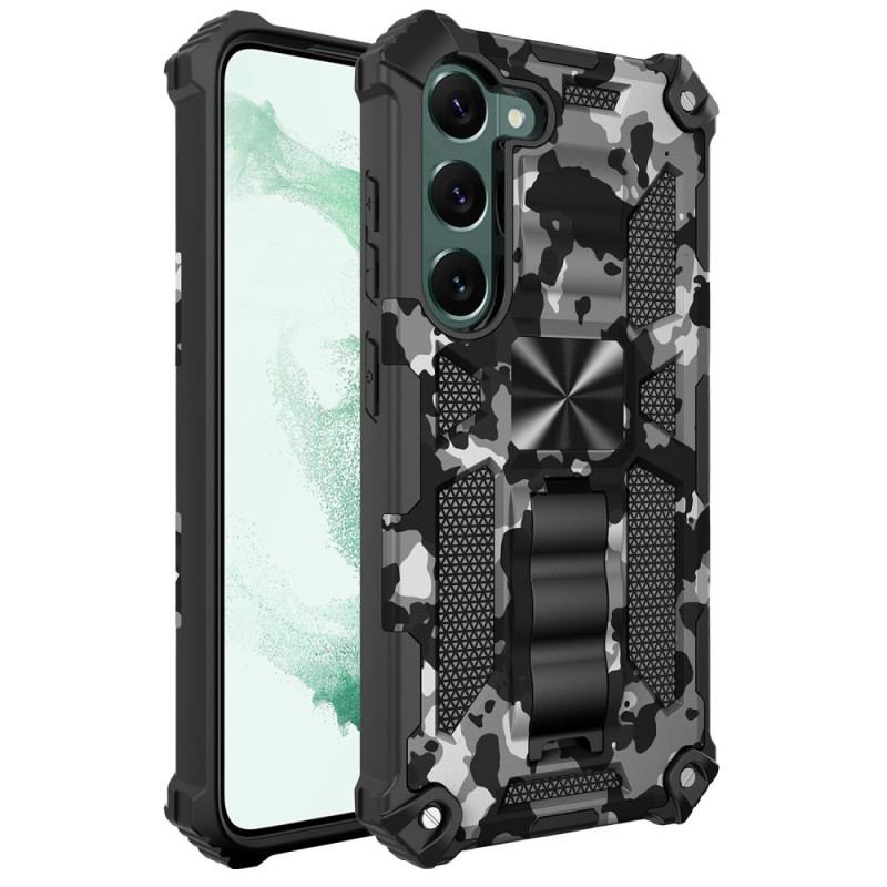 Capa Para Samsung Galaxy S23 5G Suporte Removível De Camuflagem