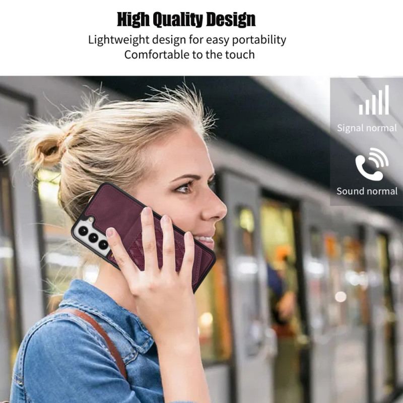 Capa Para Samsung Galaxy S23 5G Titular De Cartão Rfid Com Alça De Ombro