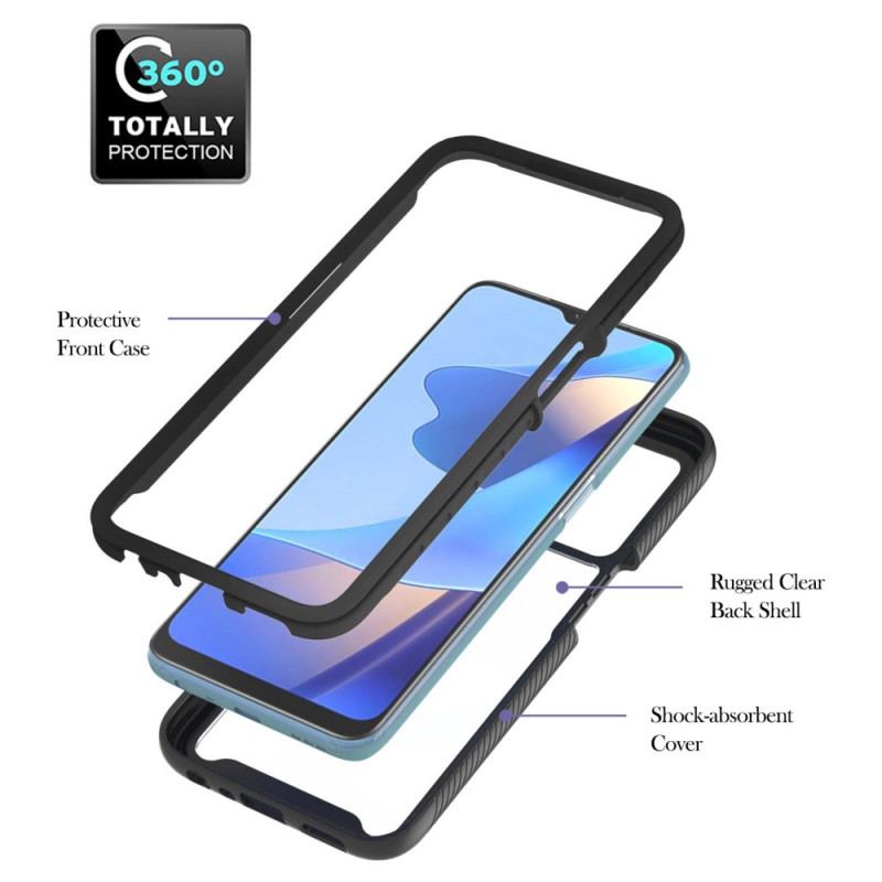 Capa De Celular Para Oppo A16 / A16s Contorno Híbrido Colorido Com Anel