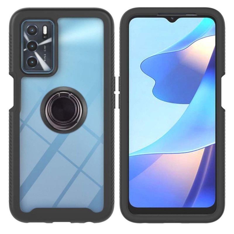 Capa De Celular Para Oppo A16 / A16s Contorno Híbrido Colorido Com Anel