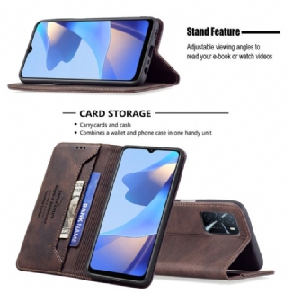 Capa De Celular Para Oppo A16 / A16s Flip Costura Rfid Binfen Color