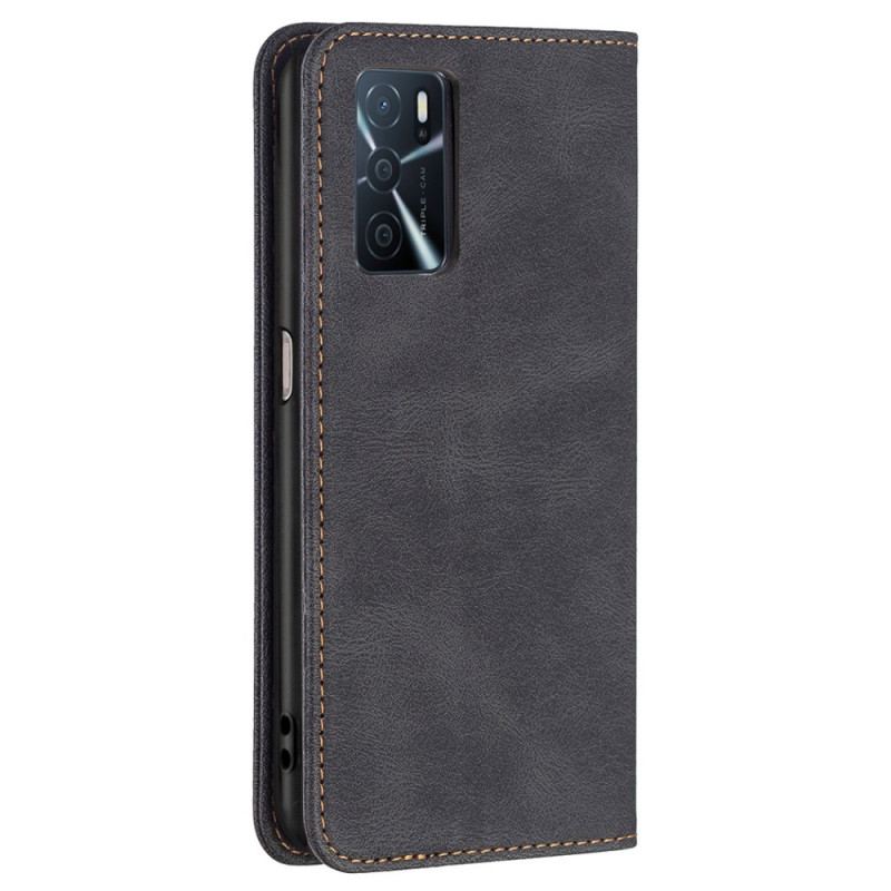 Capa De Celular Para Oppo A16 / A16s Flip Costura Rfid Binfen Color