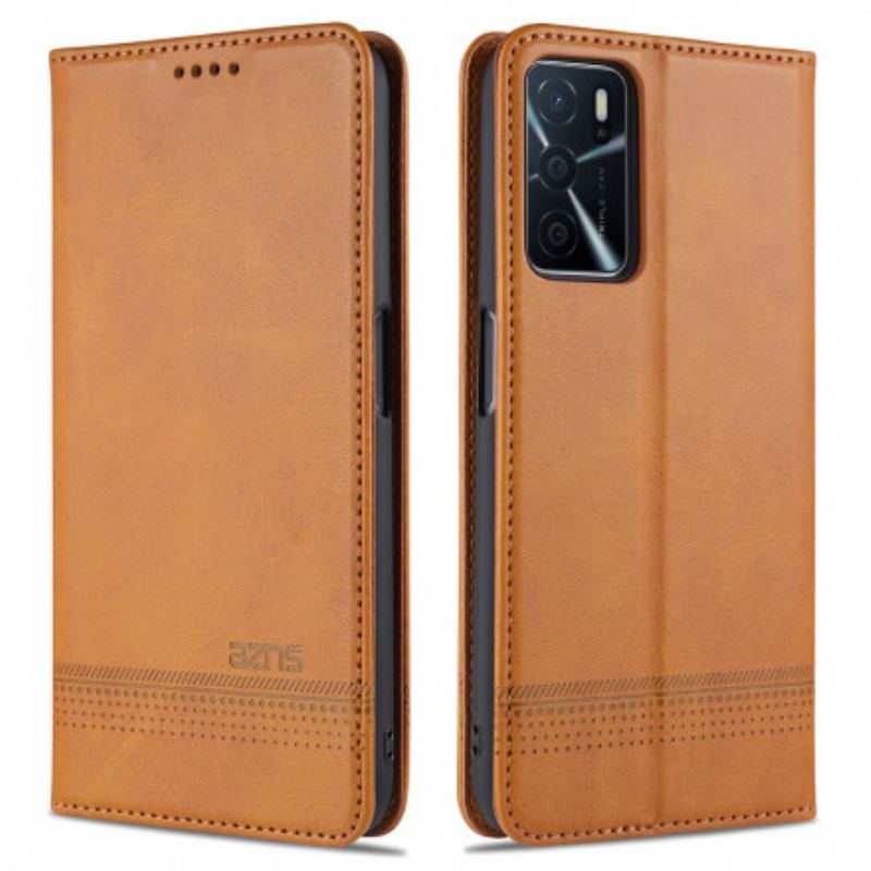 Capa De Celular Para Oppo A16 / A16s Flip Estilo De Couro Azns