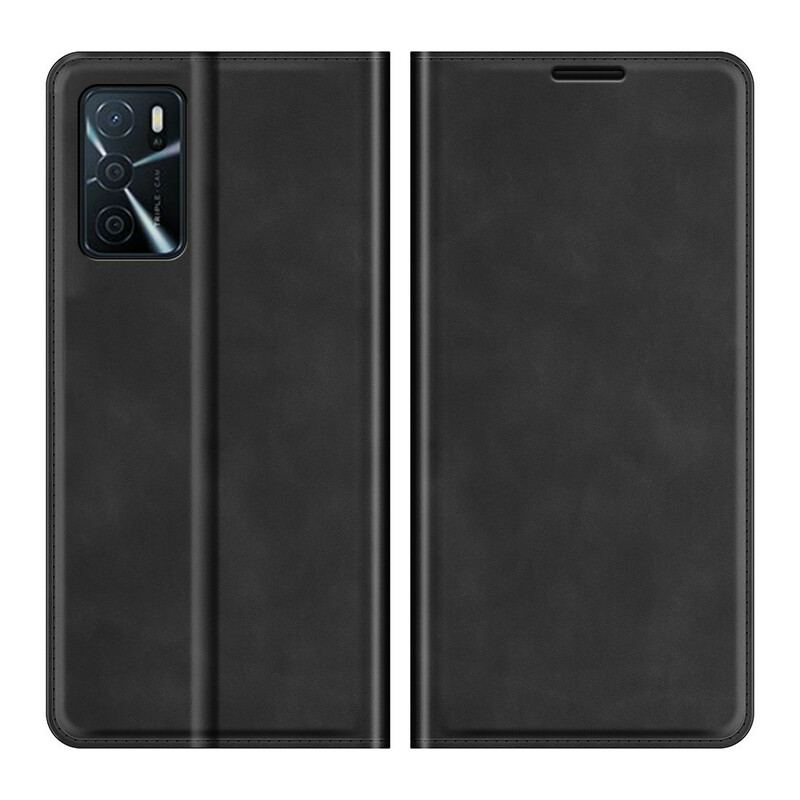 Capa De Celular Para Oppo A16 / A16s Flip Toque De Pele