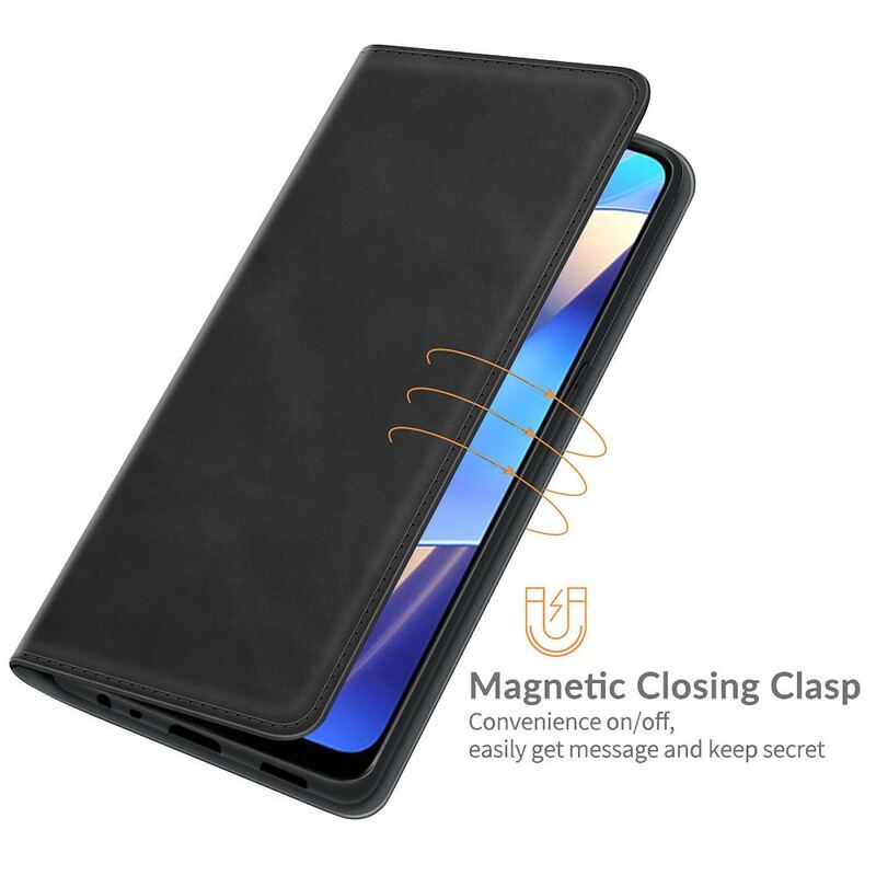 Capa De Celular Para Oppo A16 / A16s Flip Toque De Pele