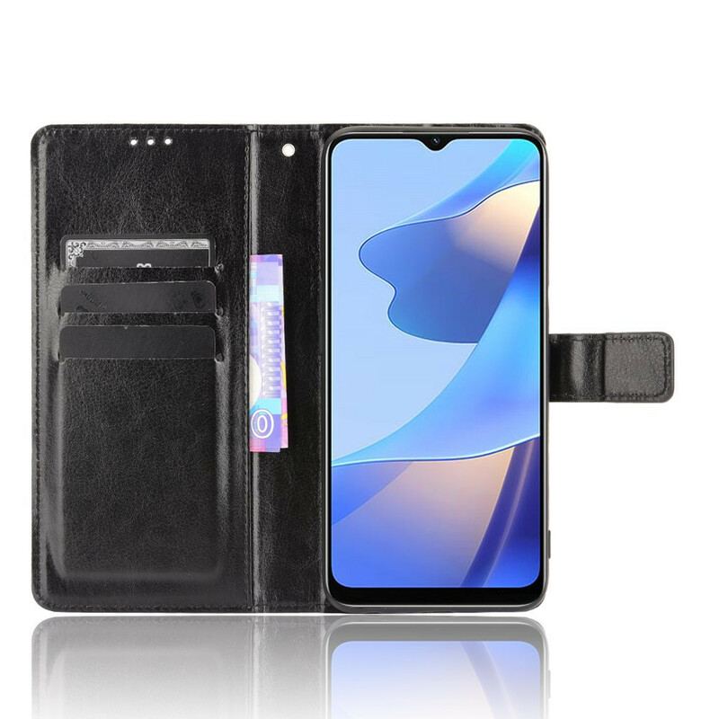 Capa De Couro Para Oppo A16 / A16s Couro Falso Chamativo