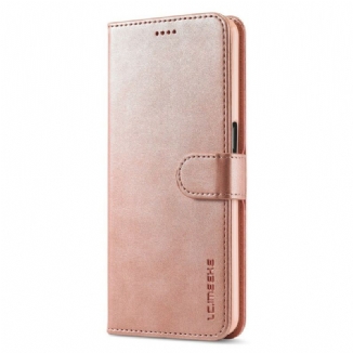 Capa De Couro Para Oppo A16 / A16s Lc.imeeke Efeito Couro